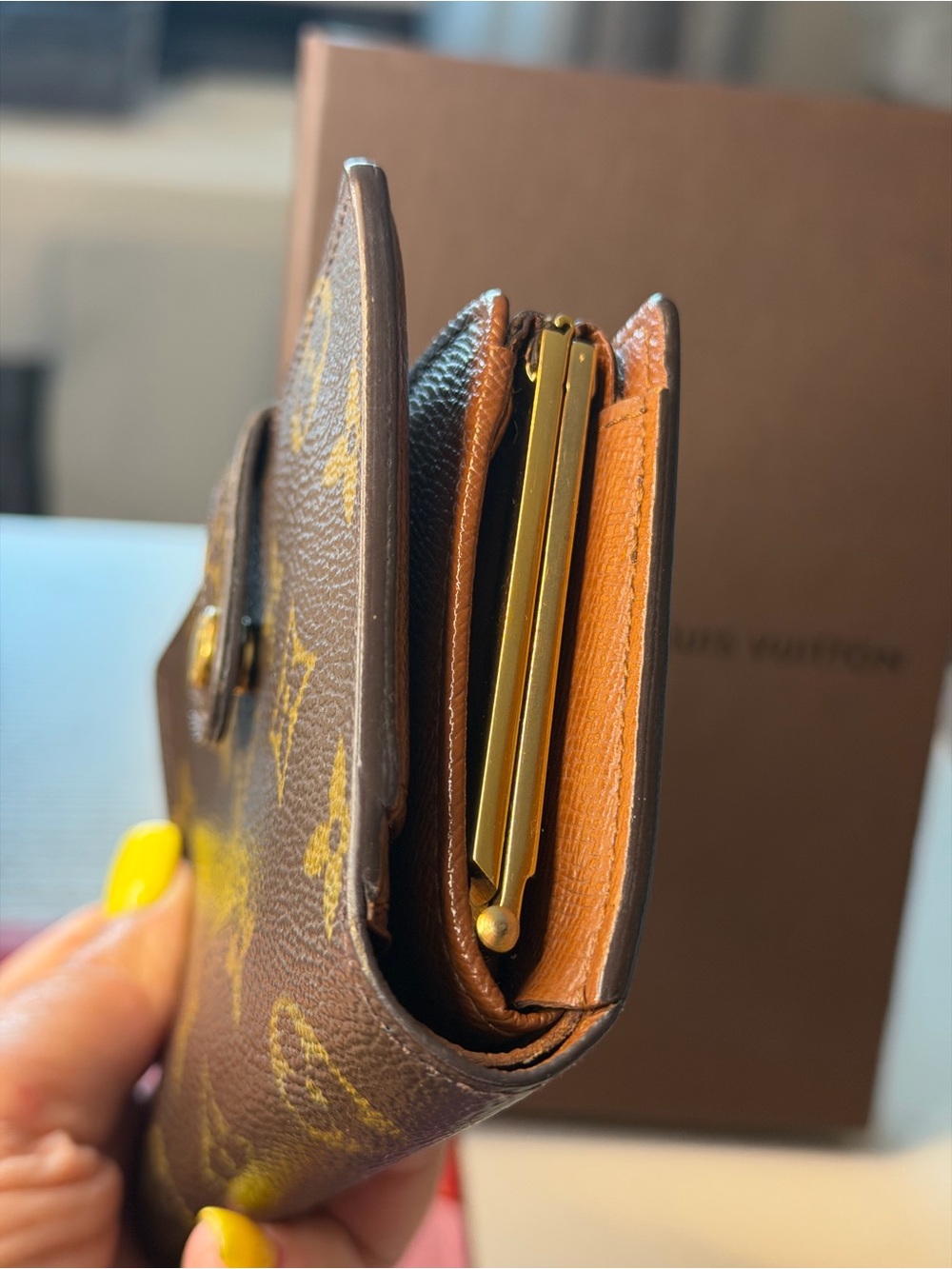 Louis Vuitton Monogram Canvas Snap Wallet in Brown and Gold-Tone - Picture 4 of 11